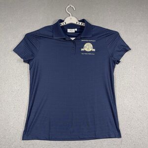 Boeing Polo Shirt Womens Large Navy Blue Celebrating 35 Years Made in USA